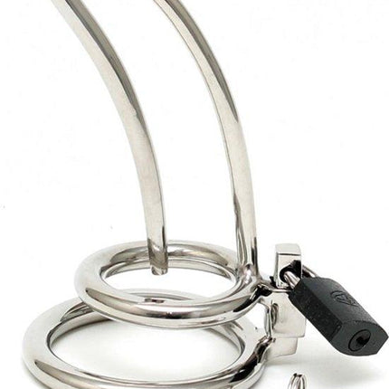 Penis slotje met gebogen urethral buis RVS - Erotiekvoordeel.nl