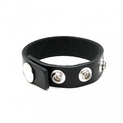 Penisbandje | Penis Strap | Cockring van leer met drukknopen van extra stevig leer - Erotiekvoordeel.nl