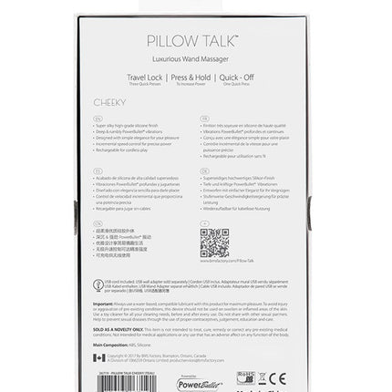 Pillow Talk Cheeky Wand Massager - Lichtblauw - Erotiekvoordeel.nl