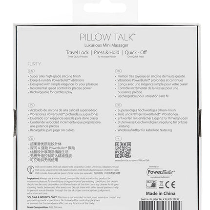 Pillow Talk Flirty Mini vibrator - Lichtblauw - Erotiekvoordeel.nl