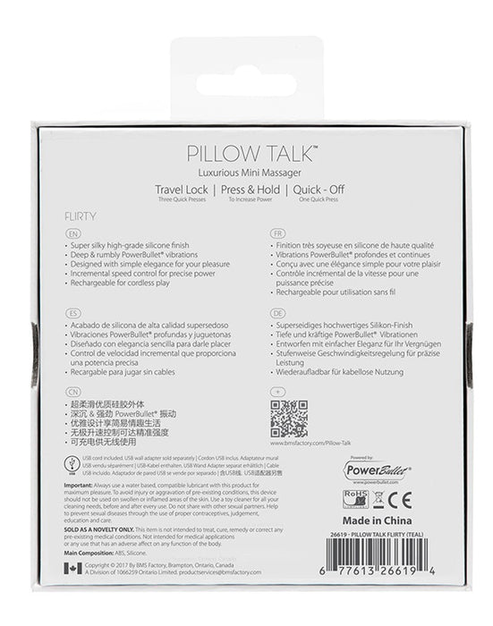 Pillow Talk Flirty Mini vibrator - Lichtblauw - Erotiekvoordeel.nl