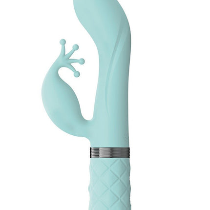 Pillow Talk Kinky Oplaadbare G-Spot en Clitoris Vibrator - Mint Blauw - Erotiekvoordeel.nl