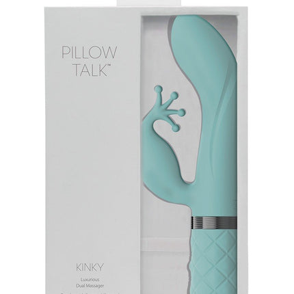 Pillow Talk Kinky Oplaadbare G-Spot en Clitoris Vibrator - Mint Blauw - Erotiekvoordeel.nl