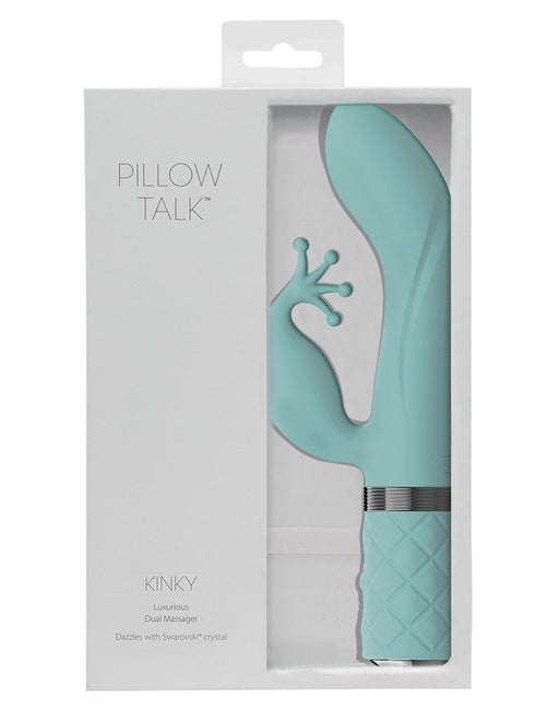 Pillow Talk Kinky Oplaadbare G-Spot en Clitoris Vibrator - Mint Blauw - Erotiekvoordeel.nl