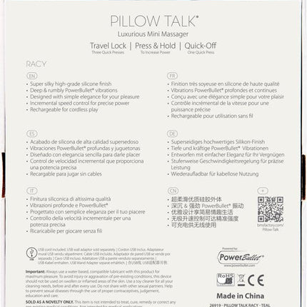 Pillow Talk Oplaadbare Mini Vibrator Racy - mintgroen - Erotiekvoordeel.nl