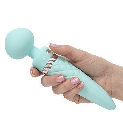 Pillow Talk Sultry Roterende Wand en G-spot Vibrator met verwarmingsfunctie - Lichtblauw - Erotiekvoordeel.nl