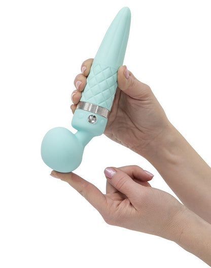 Pillow Talk Sultry Roterende Wand en G-spot Vibrator met verwarmingsfunctie - Lichtblauw - Erotiekvoordeel.nl