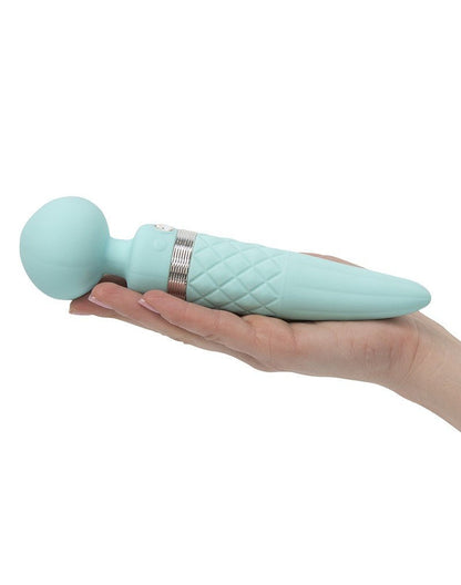 Pillow Talk Sultry Roterende Wand en G-spot Vibrator met verwarmingsfunctie - Lichtblauw - Erotiekvoordeel.nl