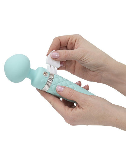 Pillow Talk Sultry Roterende Wand en G-spot Vibrator met verwarmingsfunctie - Lichtblauw - Erotiekvoordeel.nl