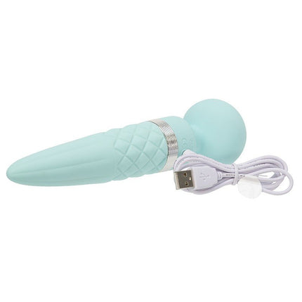 Pillow Talk Sultry Roterende Wand en G-spot Vibrator met verwarmingsfunctie - Lichtblauw - Erotiekvoordeel.nl