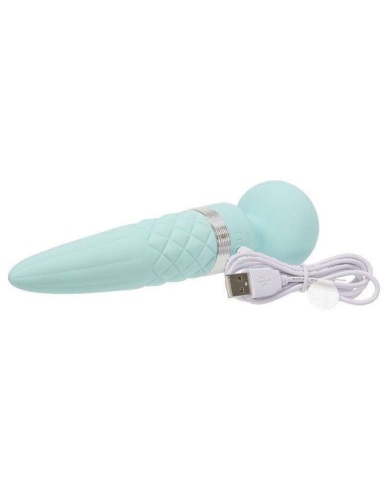 Pillow Talk Sultry Roterende Wand en G-spot Vibrator met verwarmingsfunctie - Lichtblauw - Erotiekvoordeel.nl