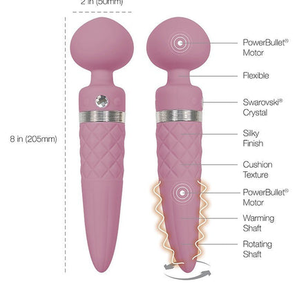 Pillow Talk Sultry Roterende Wand en G-spot Vibrator met verwarmingsfunctie - roze - Erotiekvoordeel.nl