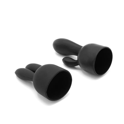 Pixey Turbo - Wand Vibrator - Massager - Black Edition - Met Twee Opzetstukken-Erotiekvoordeel.nl
