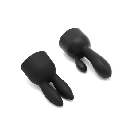 Pixey Turbo - Wand Vibrator - Massager - Black Edition - Met Twee Opzetstukken-Erotiekvoordeel.nl