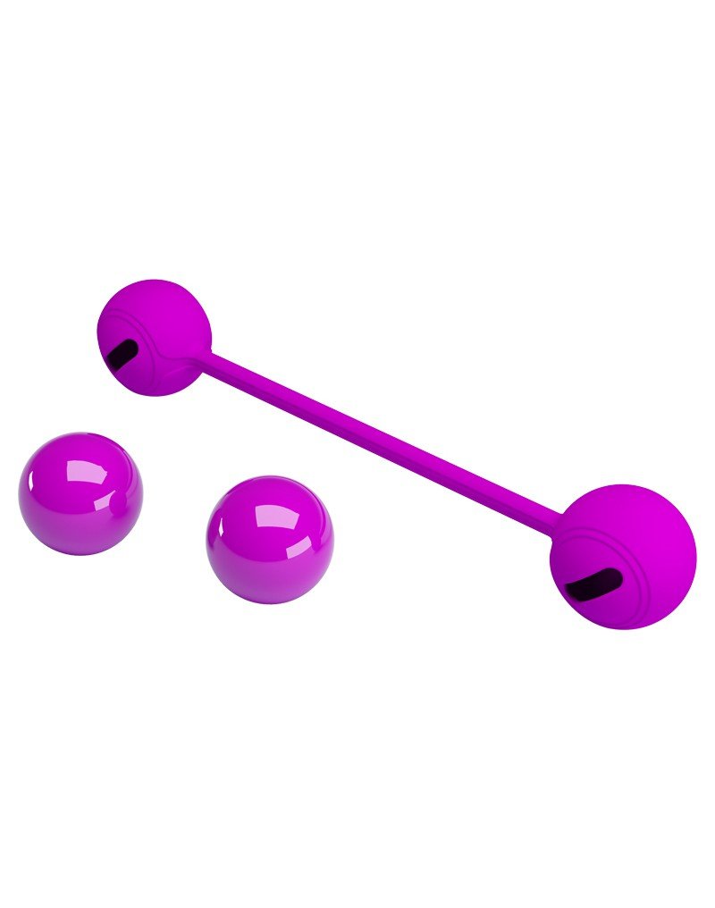 Pretty Kegel Ball III vaginale bekkenbodem training balletjes met metalen kogels - roze - Erotiekvoordeel.nl