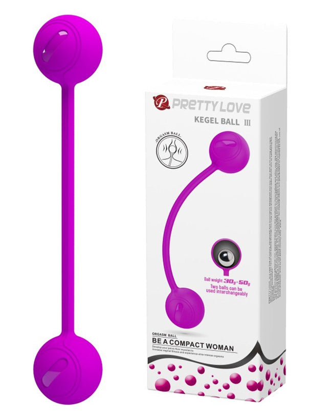 Pretty Kegel Ball III vaginale bekkenbodem training balletjes met metalen kogels - roze - Erotiekvoordeel.nl
