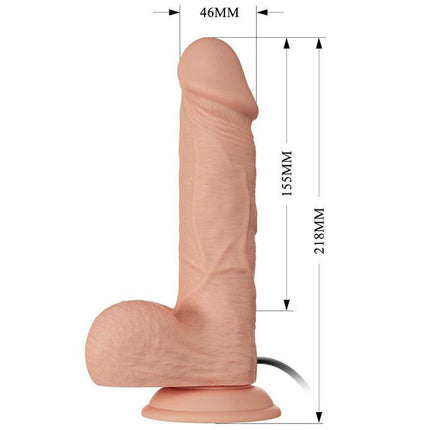 Pretty Love Bahamut - Dildo - Realistische Vibrerende Dildo - Lengte 21.8 cm - Met Afstandsbediening - Lichte Huidskleur - Geeft Levensechte Ervaring-Erotiekvoordeel.nl