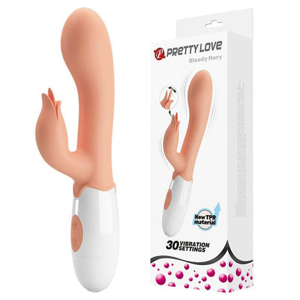 Pretty Love Bloody Mary - Vibrator - Rabbit Vibrator met Clitoris Stimulatie - Lichte Huidskleur - Geeft Intens en Krachtig Plezier-Erotiekvoordeel.nl