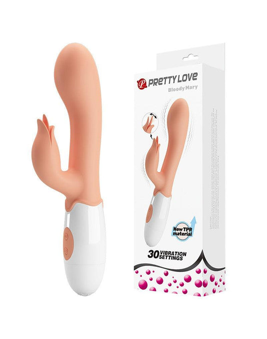 Pretty Love Bloody Mary - Vibrator - Rabbit Vibrator met Clitoris Stimulatie - Lichte Huidskleur - Geeft Intens en Krachtig Plezier-Erotiekvoordeel.nl