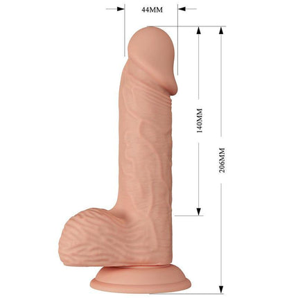 Pretty Love Catoblepas - Dildo - Realistische Vibrerende Dildo - Lengte 206 mm - Lichte Huidskleur - Geeft Levensechte Ervaring-Erotiekvoordeel.nl