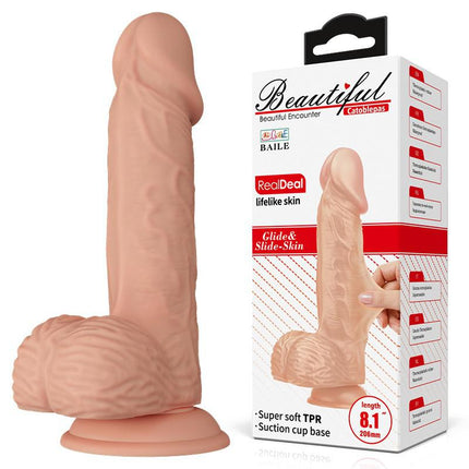 Pretty Love Catoblepas - Dildo - Realistische Vibrerende Dildo - Lengte 206 mm - Lichte Huidskleur - Geeft Levensechte Ervaring-Erotiekvoordeel.nl