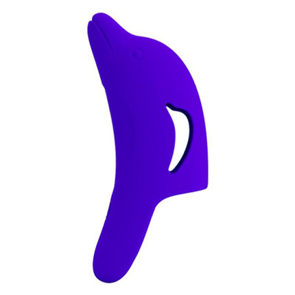 Pretty Love Delphini - Vibrator - Vinger Vibrator - Blauw - Siliconen - USB Oplaadbaar - 10 standen-Erotiekvoordeel.nl