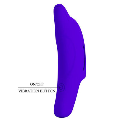 Pretty Love Delphini - Vibrator - Vinger Vibrator - Blauw - Siliconen - USB Oplaadbaar - 10 standen-Erotiekvoordeel.nl