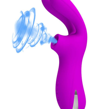 Pretty Love Dubbele Oortjes Vibrator met Clitoris Zuiger Ralap - roze - Erotiekvoordeel.nl