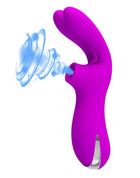 Pretty Love Dubbele Oortjes Vibrator met Clitoris Zuiger Ralap - roze - Erotiekvoordeel.nl