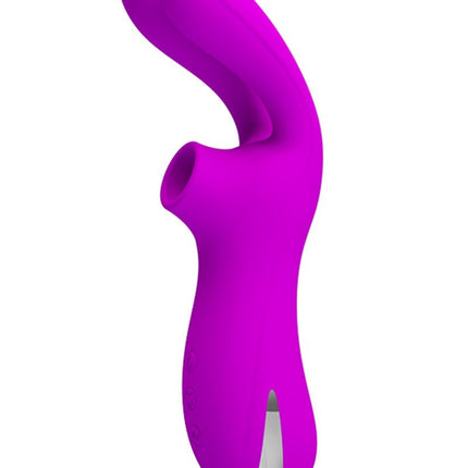 Pretty Love Dubbele Oortjes Vibrator met Clitoris Zuiger Ralap - roze - Erotiekvoordeel.nl