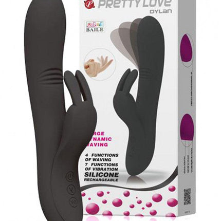 Pretty Love Dylan Bunny Vibrator - zwart - Erotiekvoordeel.nl
