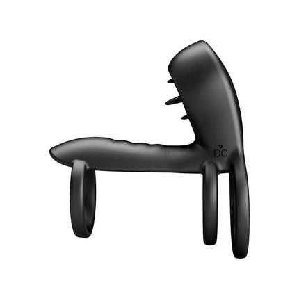 Pretty Love Jammy - Cockring Vibrator met Clitoris Stimulator - Zwart - Unieke Drievoudige Ringontwerp-Erotiekvoordeel.nl