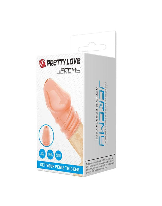 Pretty Love Jeremy - Penis Sleeve - Cock Sleeve Voor Verminderen Bloedstroom voor Hardere Erecties - Lichte Huidskleur-Erotiekvoordeel.nl