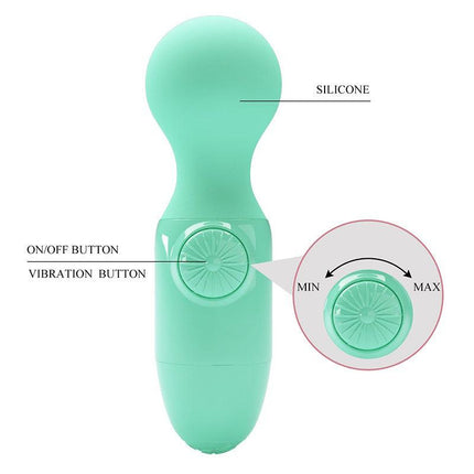 Pretty Love Little Cute - Vibrator - Mini Stick - Mini Wand Vibrator - Groen - Compact, Krachtig en Veelzijdig-Erotiekvoordeel.nl