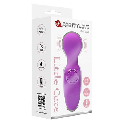 Pretty Love Little Cute - Vibrator - Mini Stick - Mini Wand Vibrator - Paars - Compact, Krachtig en Veelzijdig-Erotiekvoordeel.nl
