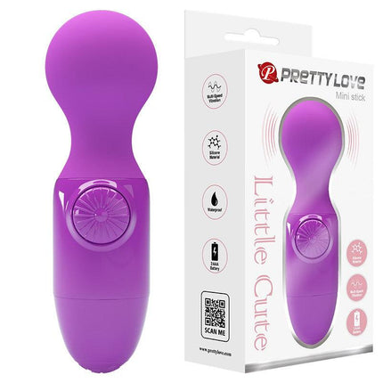 Pretty Love Little Cute - Vibrator - Mini Stick - Mini Wand Vibrator - Paars - Compact, Krachtig en Veelzijdig-Erotiekvoordeel.nl
