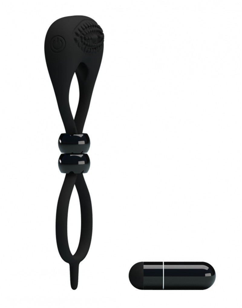 Pretty Love Locker Vibrerende Cockring - zwart - Erotiekvoordeel.nl