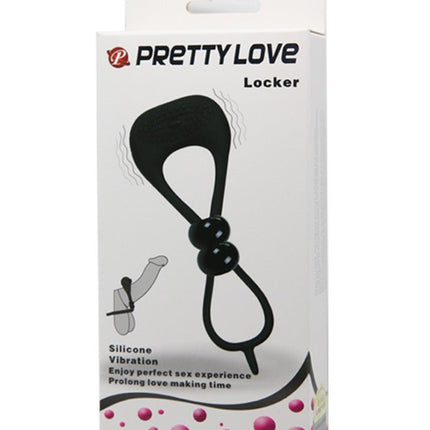 Pretty Love Locker Vibrerende Cockring - zwart - Erotiekvoordeel.nl