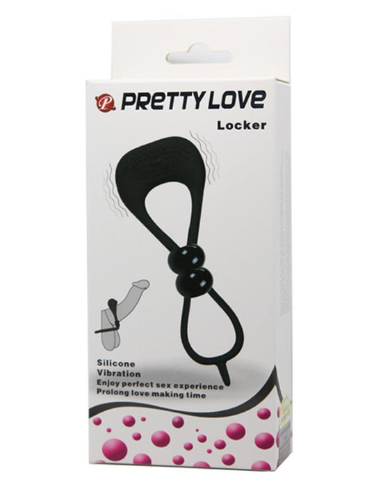 Pretty Love Locker Vibrerende Cockring - zwart - Erotiekvoordeel.nl