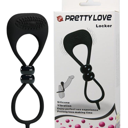 Pretty Love Locker Vibrerende Cockring - zwart - Erotiekvoordeel.nl