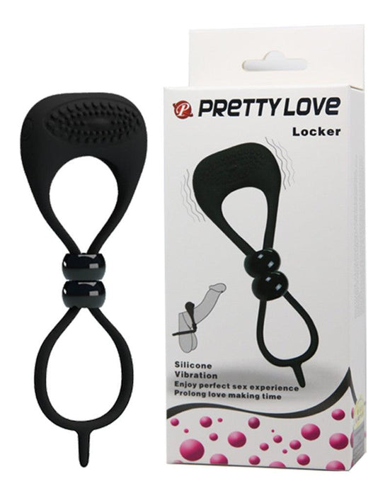 Pretty Love Locker Vibrerende Cockring - zwart - Erotiekvoordeel.nl