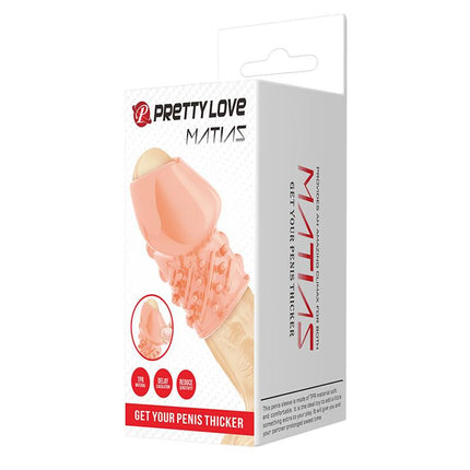 Pretty Love Matias - Penis Sleeve - Cock Sleeve Voor Langdurige en Sterkere Erecties - Lichte Huidskleur-Erotiekvoordeel.nl