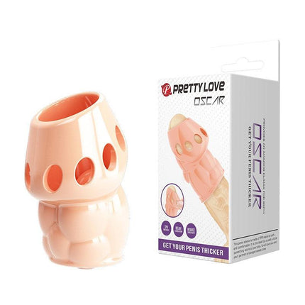 Pretty Love Oscar - Penis Sleeve - Cock Sleeve Voor Langdurige en Sterkere Erecties - Lichte Huidskleur-Erotiekvoordeel.nl