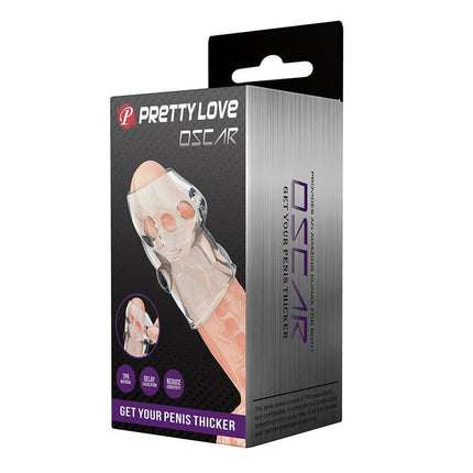 Pretty Love Oscar - Penis Sleeve - Cock Sleeve Voor Langdurige en Sterkere Erecties - Transparant-Erotiekvoordeel.nl