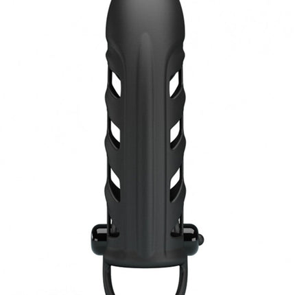 Pretty Love Penis sleeve met clitoris stimulator nr. 2 - zwart - Erotiekvoordeel.nl