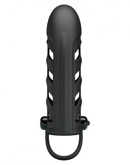 Pretty Love Penis sleeve met clitoris stimulator nr. 2 - zwart - Erotiekvoordeel.nl