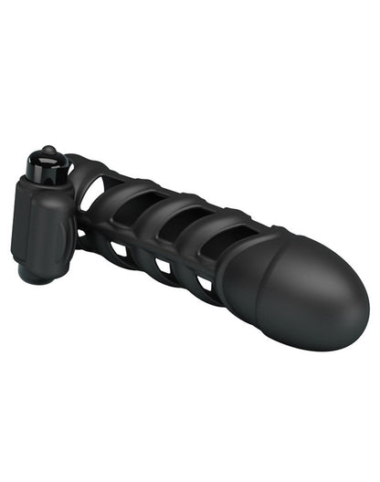 Pretty Love Penis sleeve met clitoris stimulator nr. 2 - zwart - Erotiekvoordeel.nl