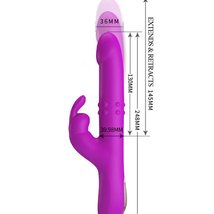 Pretty Love - Reese - Stotende Rabbit Vibrator - Roze-Erotiekvoordeel.nl