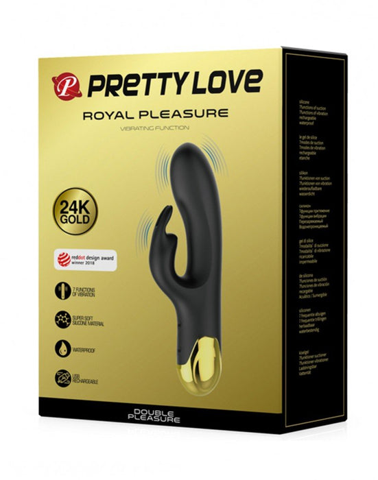 Pretty Love Royal Pleasure Double Pleasure Vibrator  - zwart/goud - Erotiekvoordeel.nl