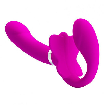 Pretty Love Strapless Strap-on Voorbindvibrator VALERIE - roze-Erotiekvoordeel.nl